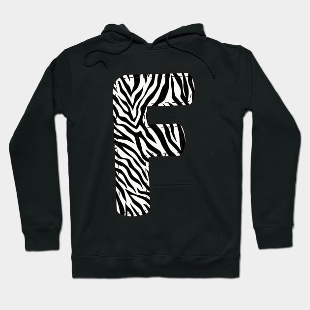 Zebra Letter F Hoodie by Xtian Dela ✅